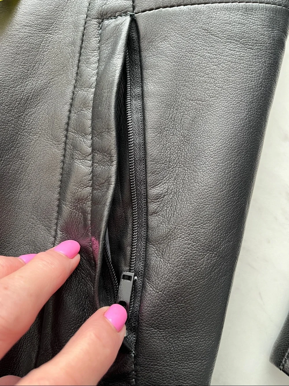 Danier Leather Jacket. Large Black
